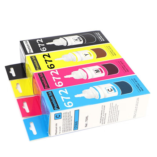 Songhui convient à l'imprimante à quatre couleurs Epson L365L313L485L383L551L565L455L565 672 Encre Four-Color (il est bon compatible avec l'original)
