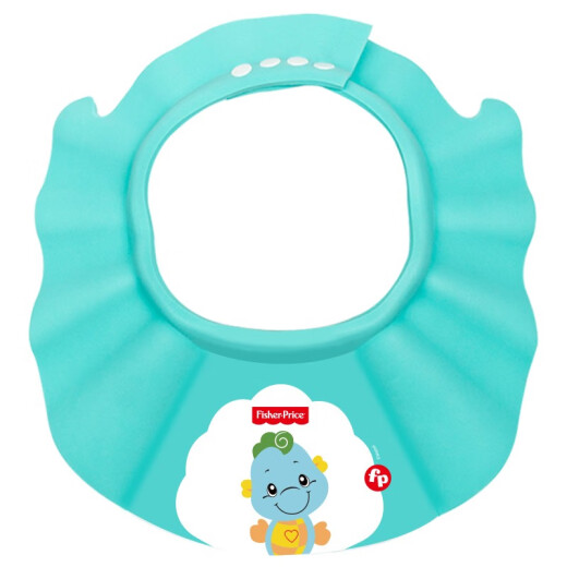 FisherPrice baby shampoo cap shower cap waterproof ear protection children's shampoo cap baby bath shampoo artifact adjustable blue small seahorse baby toy supplies