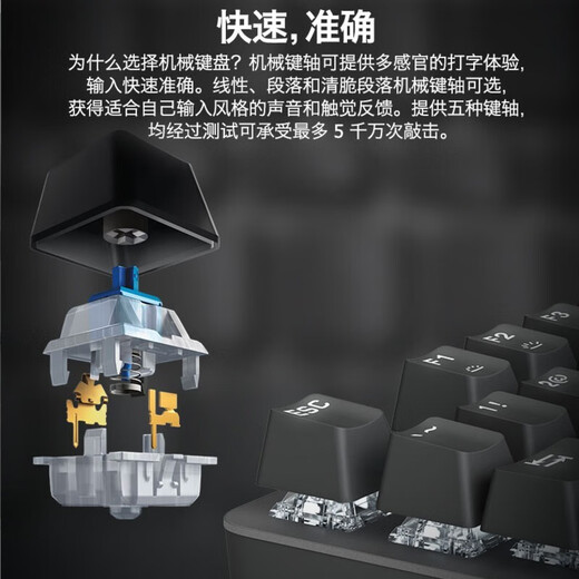 罗技（G） K845机械键盘 有线键盘 游戏办公键盘  全尺寸背光龙华轴台式机外接笔记本电脑键盘 K845【龙华轴 红轴】