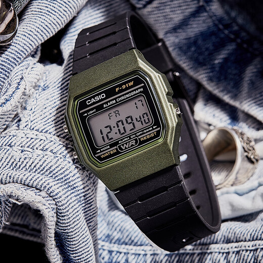 Casio Watch Fashionable Simple Retro Small Square Trendy Sports Versatile Electronic Watch Student Watch Examination Watch F-91WM-3A