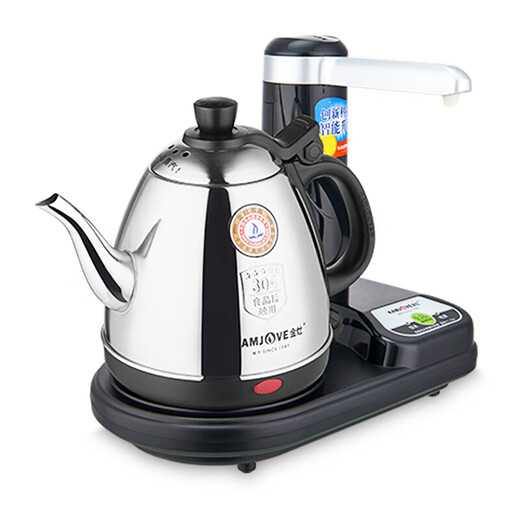KAMJOVE electric kettle, kettle, tea set, semi-automatic quantitative water pumping, electric tea kettle, household kettle T-15A, all-steel kettle body, water on and off, 0.8L