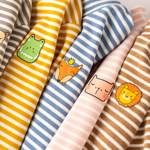 Dudujia Versatile Striped Baby Bottoming Shirt Winter Clothes Boys Warm Style Long Sleeve T-shirt Girls Turtleneck Top Trendy Pink White 90