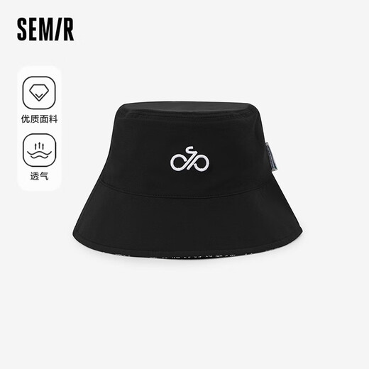 Semir Semir fisherman hat for men permanently co-branded double-sided women can wear embroidered and printed exquisite couple hat black 90001