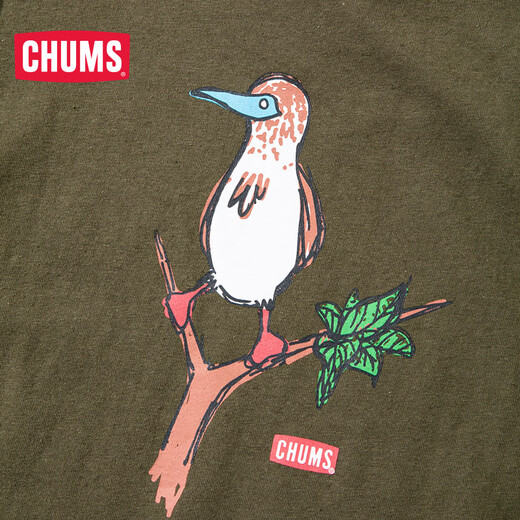CHUMS洽洽鸟潮流户外春夏男款印花短袖T恤CH01-1695 白色W022 M