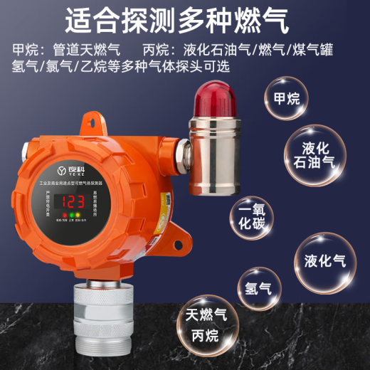 Tecnología XMSJ Commercial Propane Gas Alarm Catering y Restaurant Gas Tank Valva de corte de fugas Gas licuado Gas natural 719ABS Alarma de gas especial de catering Pequeño