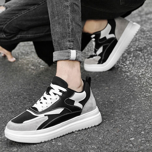 Liangxu summer height increasing men's shoes 10cm Korean style trendy sports invisible men's height increasing shoes 8cm white men's height increasing sneakers black 10cm 43