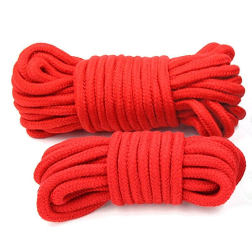 Misecret SM rope training and punishment props, adult sex toys for men and women, red cotton rope 10 meters