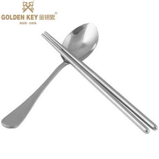 GOLDEN KEY GOLDEN KEY stainless steel chopsticks spoon set fashionable two-piece tableware set
