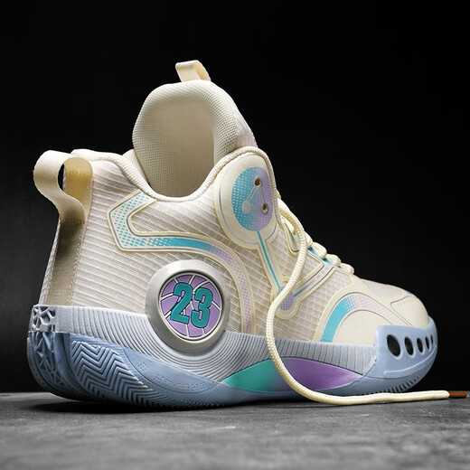 Basketball shoes Phantom 3 autumn mesh breathable non-slip boys sports shoes for teenagers Kobe children's sneakers 866 beige-mesh air cushion model size 35 attention to send basketball socks bracelets