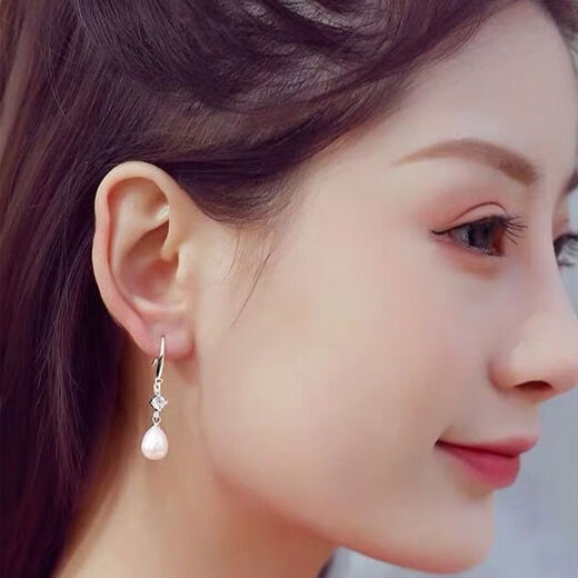 Yuelanshi Imitation Pearl Earrings Women's Long Style Earrings Fashion Earrings Bestie's Same Style Earrings 88 Long Imitation Pearl Earrings