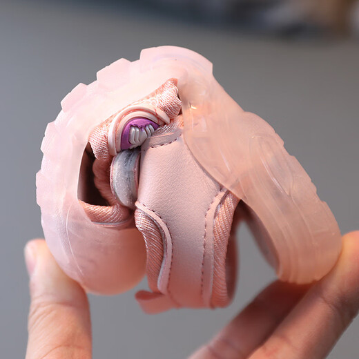 G.duck little yellow duck summer light-up sandals for boys and girls 1-6 years old luminous soft-soled baby toddler shoes Baotou beach anti-kick 860 blue size 23 inner length about 14.8 cm