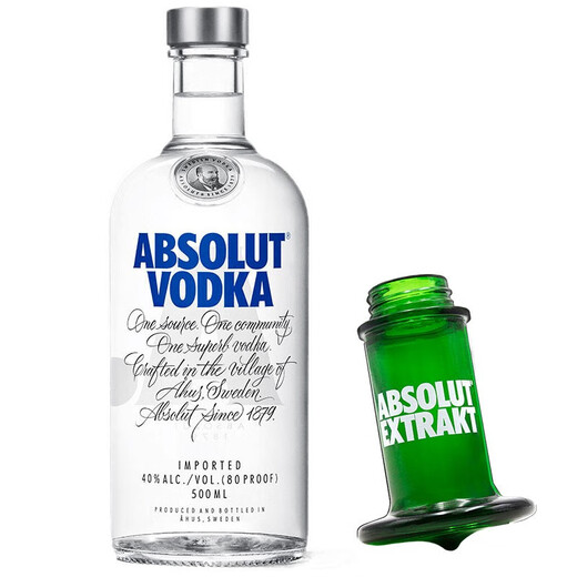
Absolute original vodka imported 40-degree foreign wine, a must-have for wine-based cocktails, wine-accompanied gifts 500mL, 1 bottle, single bottle