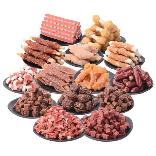 Dog Snacks Dog Snacks Gift Pack Puppy Teddy Dog Food Chicken Jerky Training Dog Training Reward Teeth Molar Calcium Supplement Double-layer Cod Beef Grain [500g] Net Weight