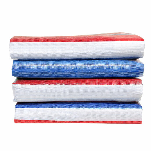 Yuanxing (YUANXING) color striped cloth three-color plastic cloth outdoor thickened rainproof cloth construction site moisture-proof awning cloth sun protection tarpaulin decoration thickened flower rain cloth 4 meters * 5 meters