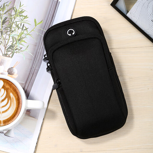 ISKA geeignet für das Ausführen von Mobiltelefone ARM -Tasche Sport Handy Arm mit Handgelenkstag Outdoor Sport Radsport Mobiltelefon Schutzhülle Apple Xiaomi Huawei Samsung Universal Arm Bag JK864 Black