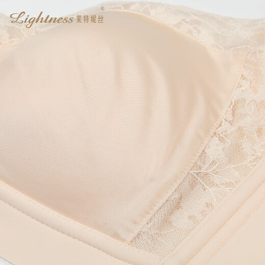 莱特妮丝（Lightness）无钢圈光面抹胸式薄杯文胸PW1049 浅肤色 80C