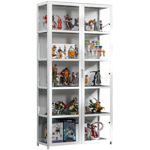 Figure display cabinet Lego acrylic display rack smoke cabinet glass counter cosmetics product ornaments display cabinet three sides transparent white - four layers 42 long (single door)