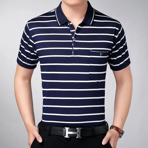 
Commander Xiong in summer, middle-aged and elderly men's short-sleeved T-shirts in summer 40-50-year-old middle-aged men's half-sleeved top Dad outfit Nanjia lapel d-sleeved 1504 red L size (50 size) recommended 90-120 Jin [Jin equals 0.5 kg]