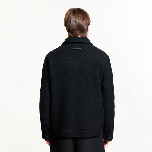 Jack Jones (Jack / Jones) Vêtements masculins printemps et automne Dust Dust Fashion Street Short Wainen Jacket 100% laine décontractée en laine E40 Black 3xl 195