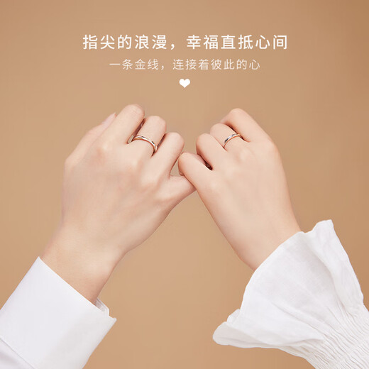 Dirholl PT950 platinum ring Möbius ring platinum couple ring 520 Valentine's Day gift for girlfriend and wife, light luxury model - Möbius ring without engraving