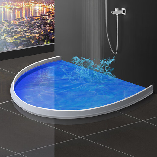 Diyin bathroom water blocking strip toilet partition water blocking strip shower room toilet partition kitchen self-adhesive partition waterproof artifact partition silicone tank bathroom wash basin length 80cm