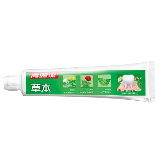 高露洁草本牙膏140g家庭套装清爽薄荷清新口气清洁口腔金银花 1支