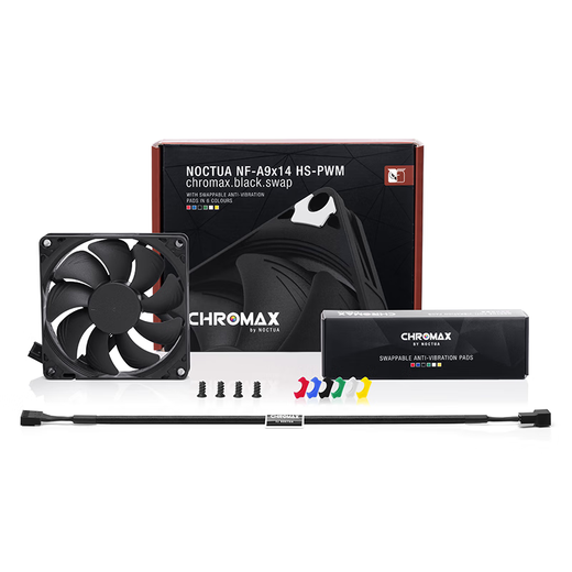 noctua NF-A9x14 PWM HS-PWM CH.BK 猫扇 9014 9214 9CM薄扇 ITX机箱散热风扇 智能温控 猫头鹰 A9x14 HS-PWM CH.BK.S