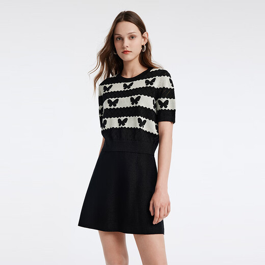 Gloria Summer Lyocell Mulberry Silk Jacquard Suit 1B5RAA290 08J Black Jacquard XS