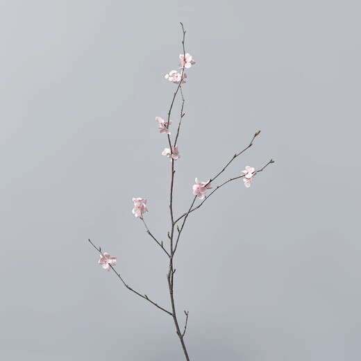 Peach blossom branch, peach blossom, fake peach blossom branch, peach blossom decoration, peach blossom dried flower bouquet, home furnishings, fake simulated peach blossom branch, single dried flower vase, decorative ornaments with vase, simulated flower set, one small peach blossom branch, about 60 cm long