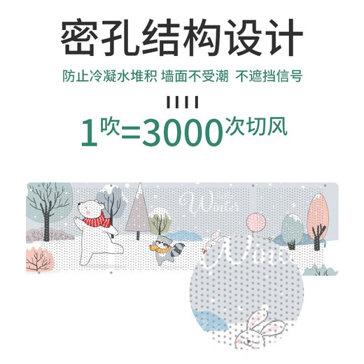 Baifei air conditioner windshield to prevent direct blowing of air-conditioning air outlet baffle, postpartum wall-mounted universal installation-free wind guide curtain cover, cool for a summer, upgraded front-mounted, hook-up 90*27*0.03cm