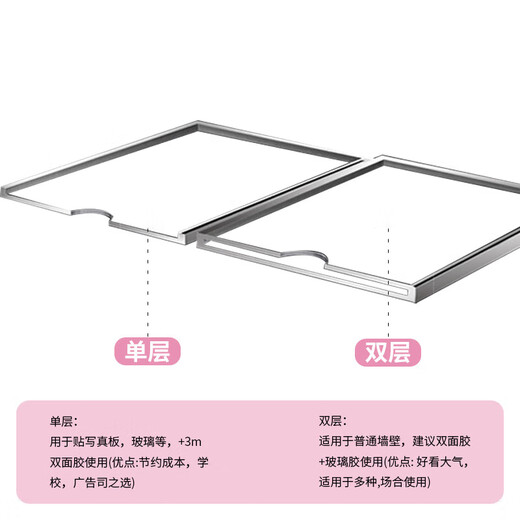 Recover acrylic transparent square card slot paper display board high-definition single-layer vertical style (glued) A4 (210*297mm)