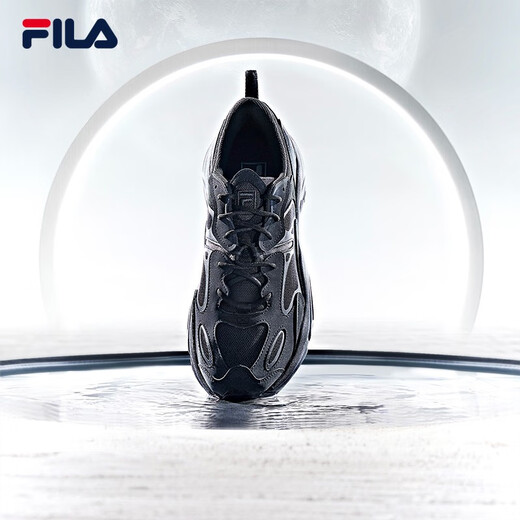 FILA men's shoes dad shoes Mars shoes retro running shoes autumn fashion casual sports shoes black-BK (second generation) 42