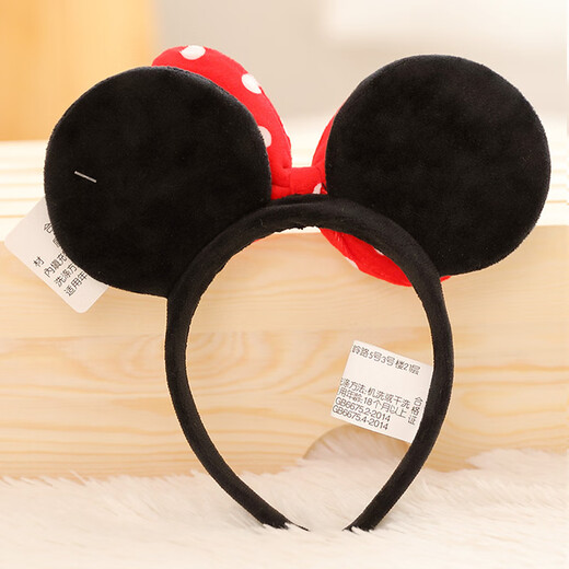 Disney Plüschspielzeug echtes Haar Accessoires Cartoon Mädchen Dress Up Ornamente Mickey Mouse Geburtstagsgeschenk Minnie Hairband