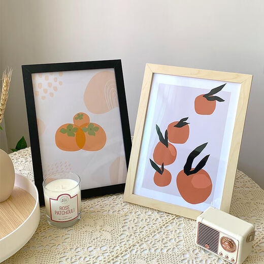 Shanye Shanye wooden picture frame hanging wall 16 inch 20 inch sketch 8K art 4k puzzle poster A3 children's photo frame a4 table walnut color 4K wall 38*53CM