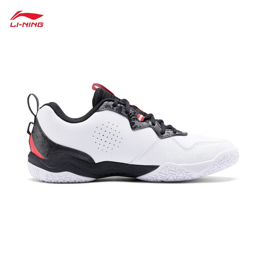 Li Ning CS6丨Badminton training shoes for men and women, new non-marking wear-resistant sports shoes, standard white/black-3 41