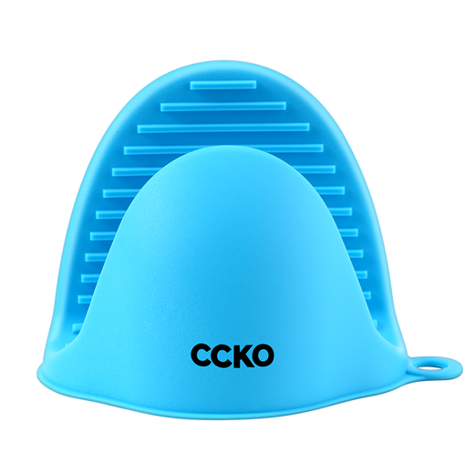 CCKO silicone thermal insulation baking anti-scalding clips microwave oven hand clips kitchen thickened heat-proof and high-temperature resistant gloves silicone anti-scalding hand clips (green GN)
