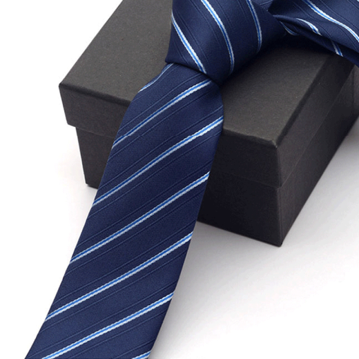 Men's tie business formal wear 6cm tie 2020 new dark blue striped professional wear workwear gift box packaging PMLLD0106CM