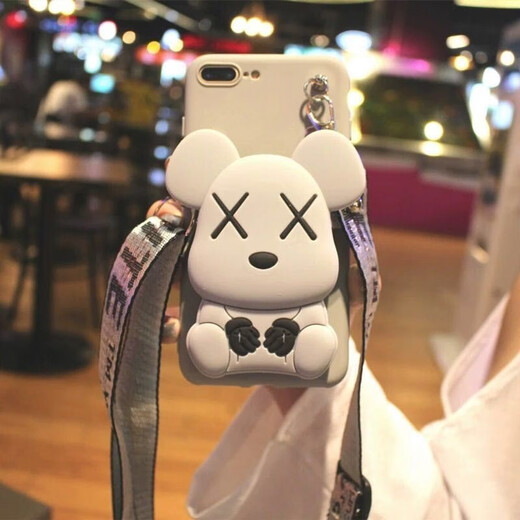 
Afapu is suitable for oppo mobile phone case doll coin wallet avocado violent bear trendy brand cute cartoon internet celebrity model full-pack soft shell anti-fall three-dimensional doll wallet-black shell full-body violent bear + crossbody lanyard oppo A52 exclusive