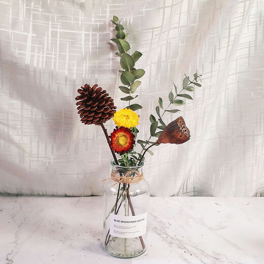 AIMAN dried flowers eucalyptus leaves Nordic style ins Nordic style small fresh living room ornaments diy home decoration ornaments SN Lover's grass a bunch without bottle 250g to dry