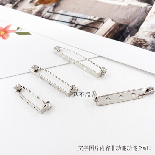 JACK VINEY pin insurance safety pin corsage base buckle pin with lock tie brooch handmade DIY hair accessories materials 15mm flat brooch 30 pieces