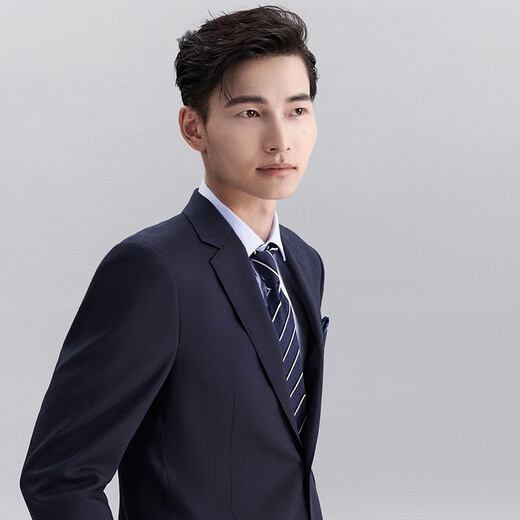 Angel Bird Suit Men's Imported VBC Fabric Men's Fashion Formal Pure Wool Suit Pants Suit Suit Navy Blue 52 B(185/108) /Please note waist or pants