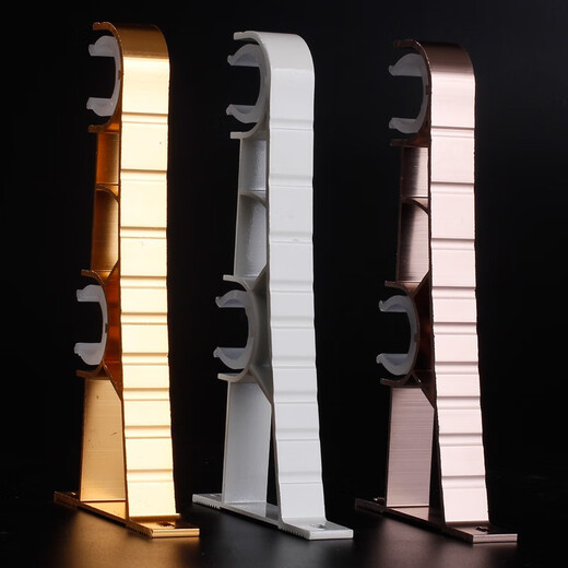 Xinfeiyu top-mounted side-mounted single-rod curtain rod Roman rod accessories bracket seat base shelf bracket rod bracket hook accessories thickened white double bracket