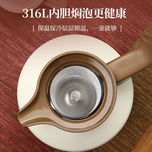 Kuangdi (DKADI) 316 stainless steel stuffy teapot large capacity insulated kettle for tea brewing with filter tea warehouse tea leak stewing old white tea white upgraded version 1800ml