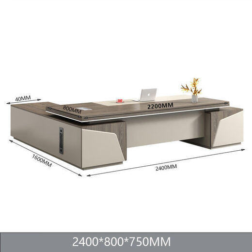 First painting desk office boss desk company business style manager desk minimalist director president desk 1.8*0.8+ side cabinet