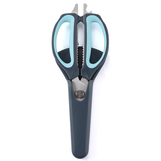 Zhang Xiaoquan kitchen scissors, household stainless steel strong chicken bone scissors, multi-functional food supplements, meat scissors, barbecue scissors, blue (including magnetic jacket)