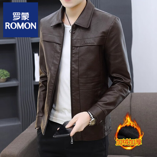 Lomond Lederjacke für Männer im Herbst und Winter Slim Fit plus samt verdickte warme winddichte Jacke für Männer vielseitiger, lässiger neuer Stil Jacke 9902 Schwarzer regulärer XL