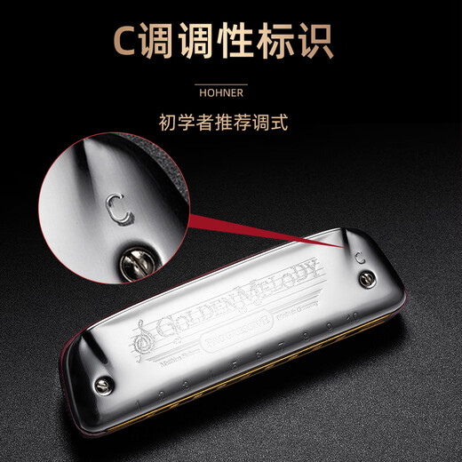 
HOHNER German Melody Ten Hole 10 Harmonic GM Blues Blues Adult Harmonic 10 Hole C-tuning PADDY Scale - New