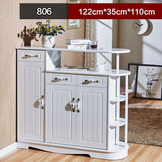 Yimi Zhilian new European shoe cabinet double-sided door shoe cabinet porch partition painted shoe cabinet Korean pastoral shoes hollow shoe cabinet upgraded version 806 model 122cm long single door self-installed