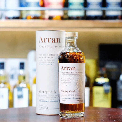 艾伦单一麦芽苏格兰威士忌Arran700ml礼盒装原装进口洋酒 艾伦博帝佳雪莉桶礼盒装700ml