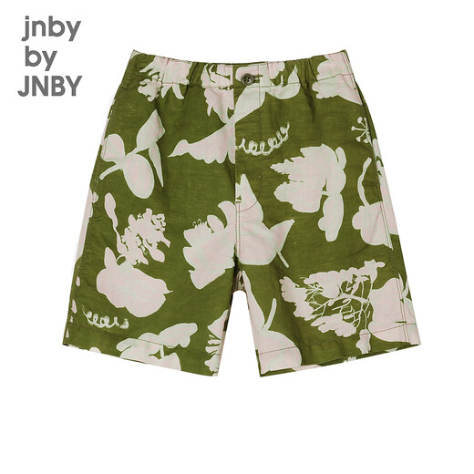 jnby by JNBY江南布衣童装短裤夏多彩印花可爱休闲棉麻男女儿童1N6E13790 904杂粉绿 160 cm
